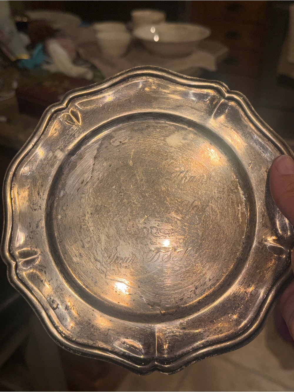 Vintage Silverplate Presentation Plate Tray